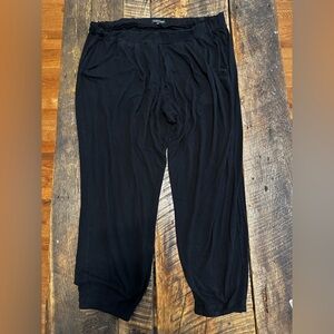 Eileen Fisher Jersey Jogger Pants Pleated Slouchy Pockets Size Large Minimalist